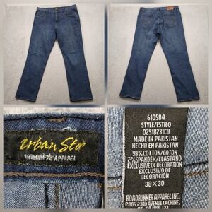 Urban Star Premium Apparel‎ Jeans Mens 38x30 Blue Straight Stretch